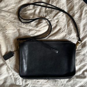 VINTAGE COACH Crossbody Handbag 1970s Leather